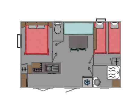 Stacaravans Rivierzijde voor 4 personen